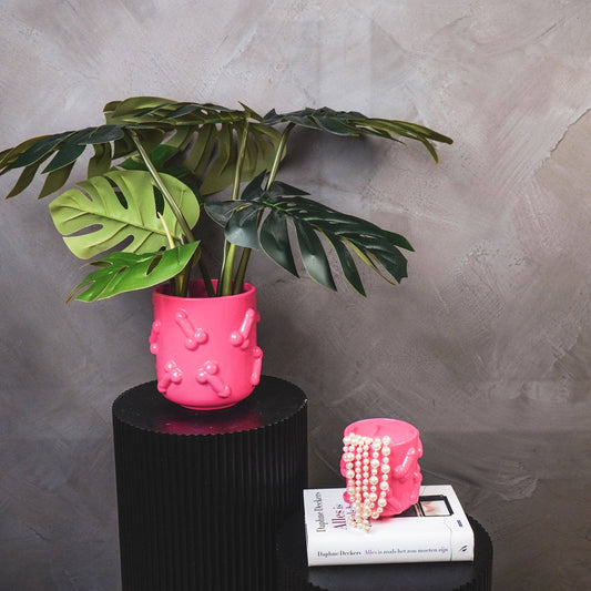 Topf - Dick - Keramik - Rosa - 11 x 11 x 11,5 cm
