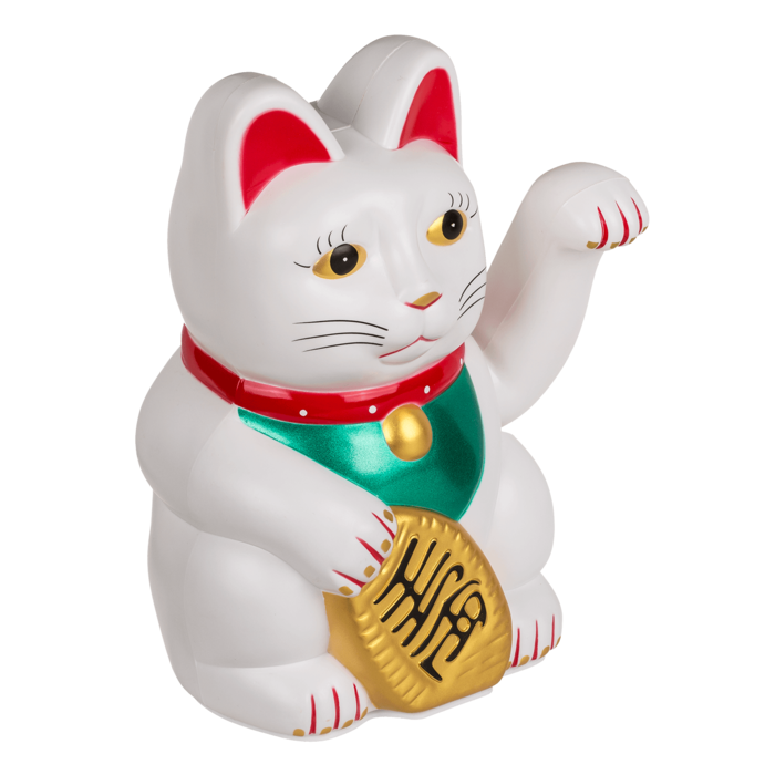 Chat Chanceux Classique Blanc