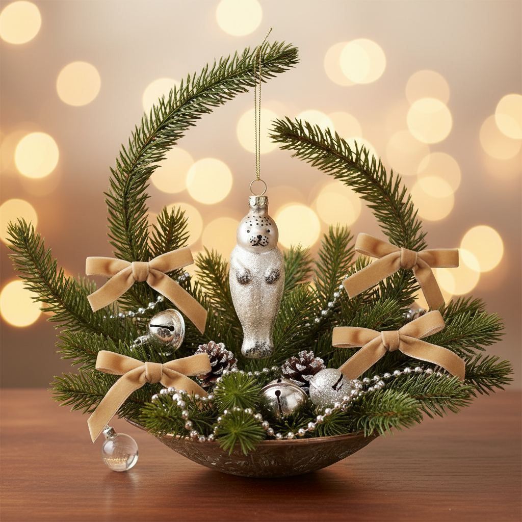 Baby-Robben-Weihnachtskugel