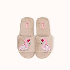 Paire de broches pour Chaussons - Flamant rose