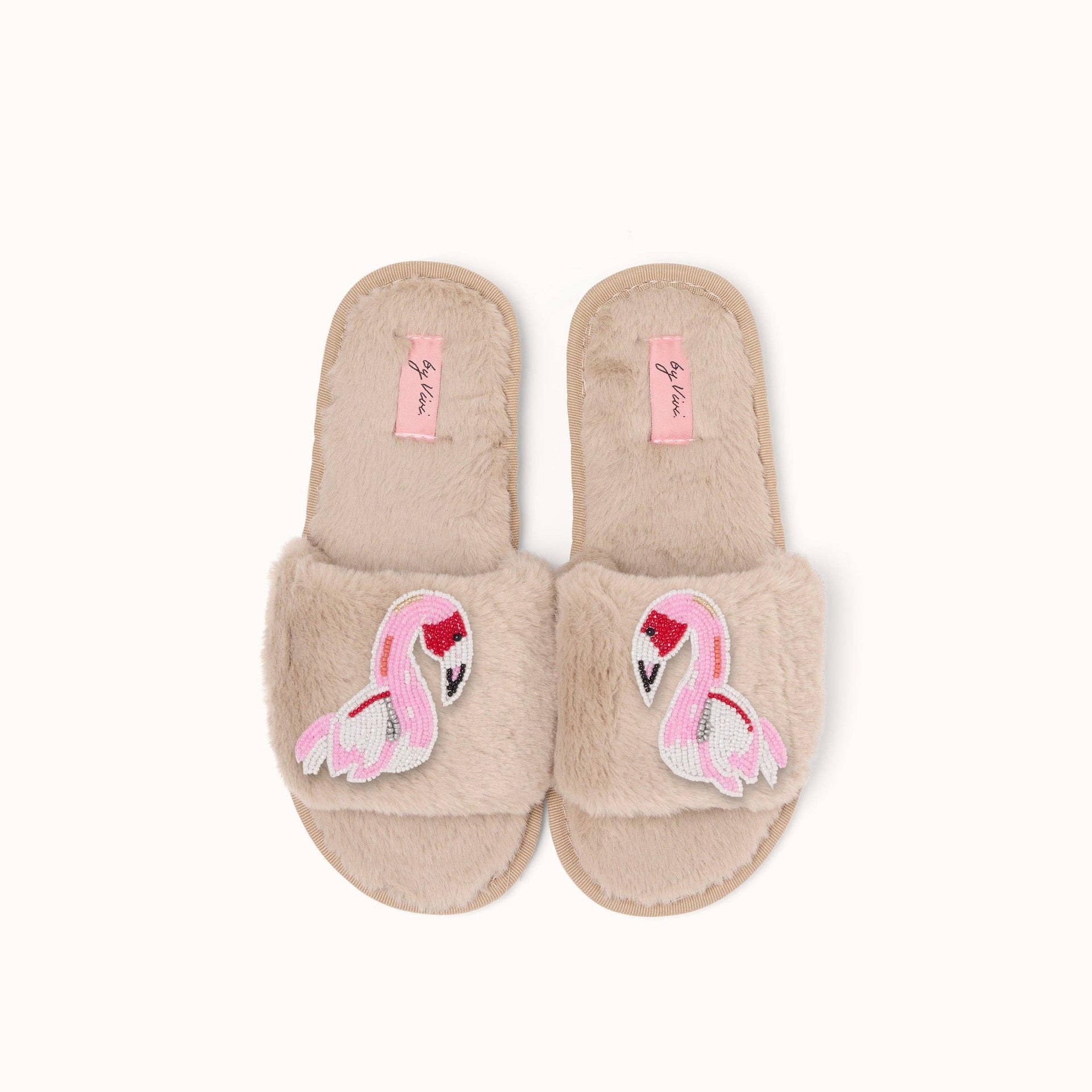 Paar Schuhbroschen – Flamingo
