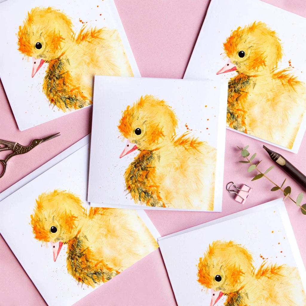 carte de voeux aquarelle caneton kate moby 