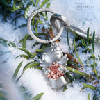 Porte-clés « étoile » en forme d'ange gardien - ange porte-bonheur avec flocon de neige - porte-bonheur en forme d'ange | Design e regali originali