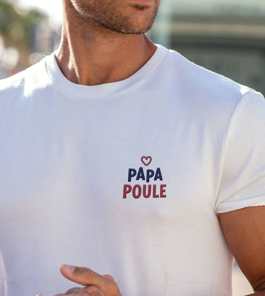 T-shirt Homme Brodé Papa Poule