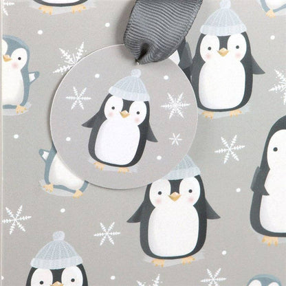 Sac Cadeau Pingouin d’Hiver (23 cm)