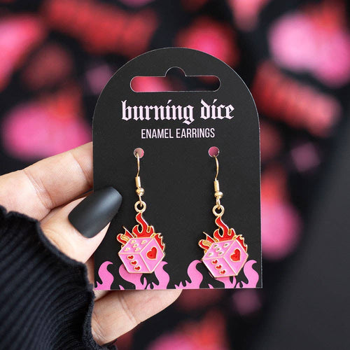 Boucles d'oreilles Dés en feu | Objetos de diseño y regalos originales