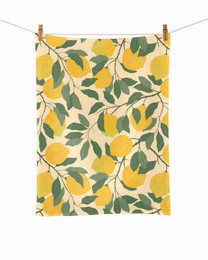 Organic Kitchen Towel - Lemons "Vitamin C"