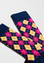 BeSnoopy Diamants Bleu marine - Chaussettes 100 % coton biologique