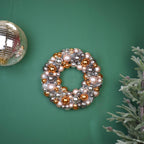 Weihnachtskranz - Christbaumkugeln - Champagner