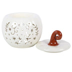 Brûle‑parfum et chauffe‑cire Halloween citrouille folk crème