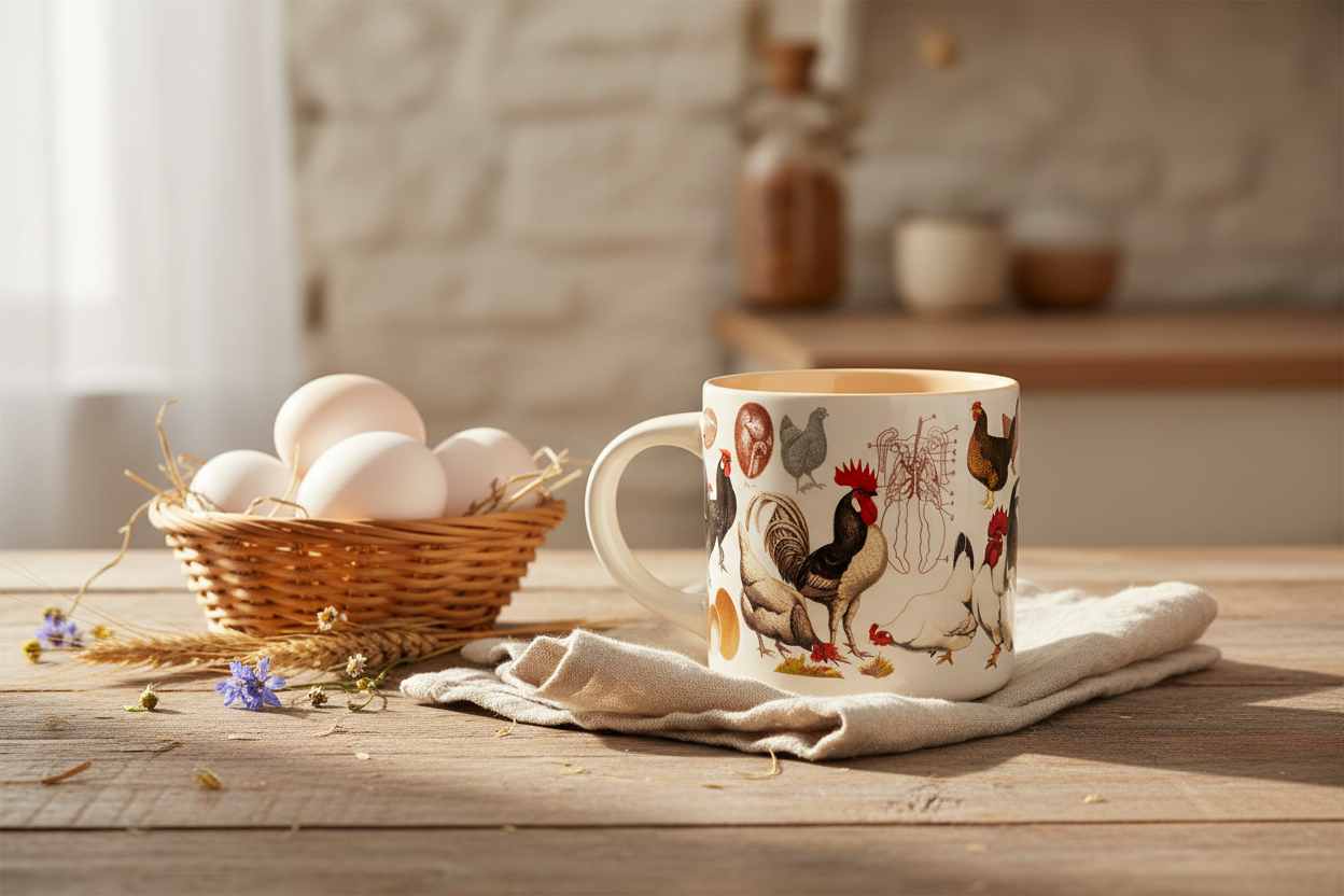 Mug Poules de basse-cour (430 ml) | Design e regali originali