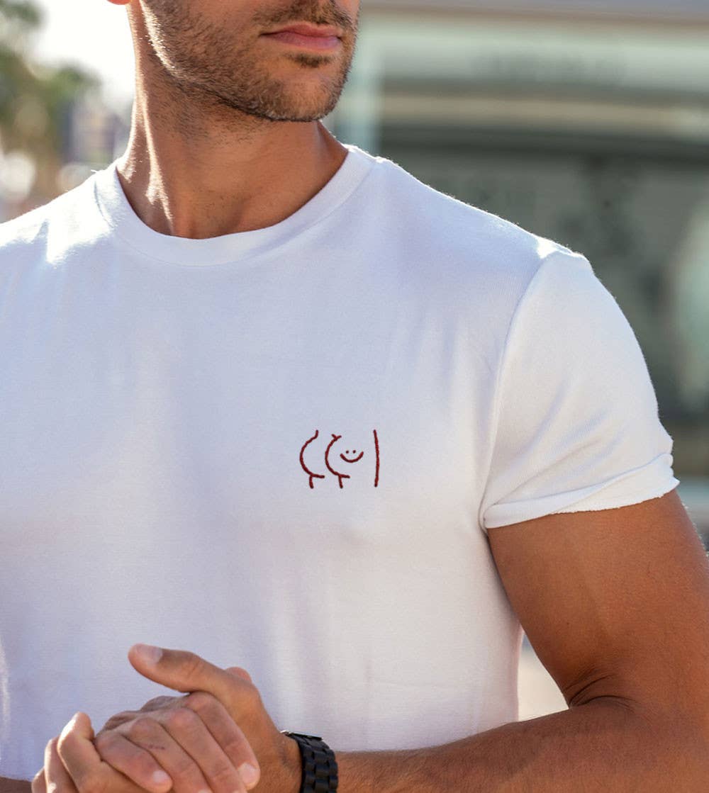 T-shirt brodé - P'tit cul - t-shirt brodé Juste un T-shirt