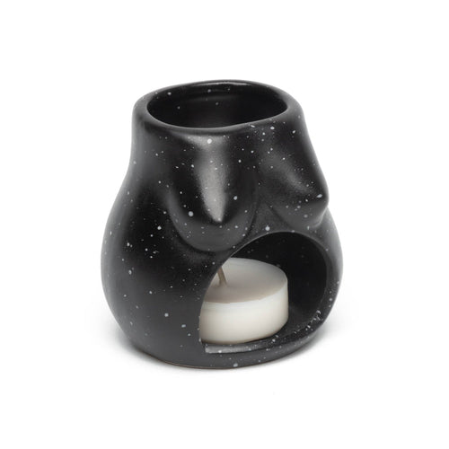 Bougeoir Ouverture Noir Tits Peint à la Main Helio Ferretti Vue 2