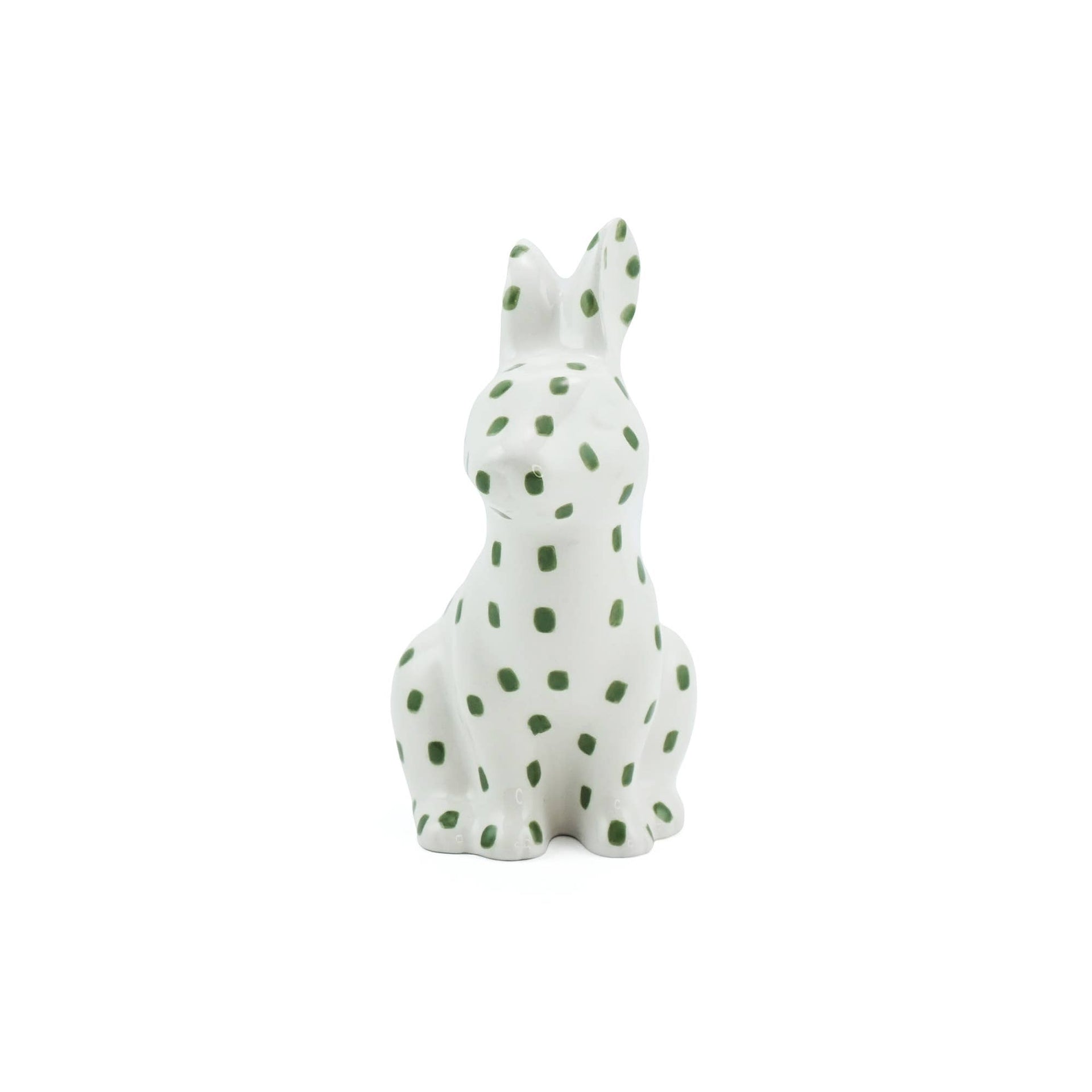 Vase en forme de lièvre en céramique Woodland Animal vert
