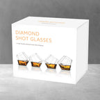 Mad Monkey - Verres à shot diamant (ensemble de 4) avec boîte cadeau