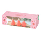 Lot de 3 bougies en forme de fraise