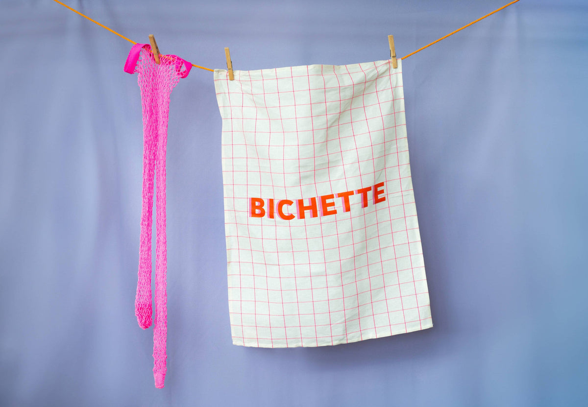 Torchon Bichette Les Petits Noms Pied de Poule – vue produit 2