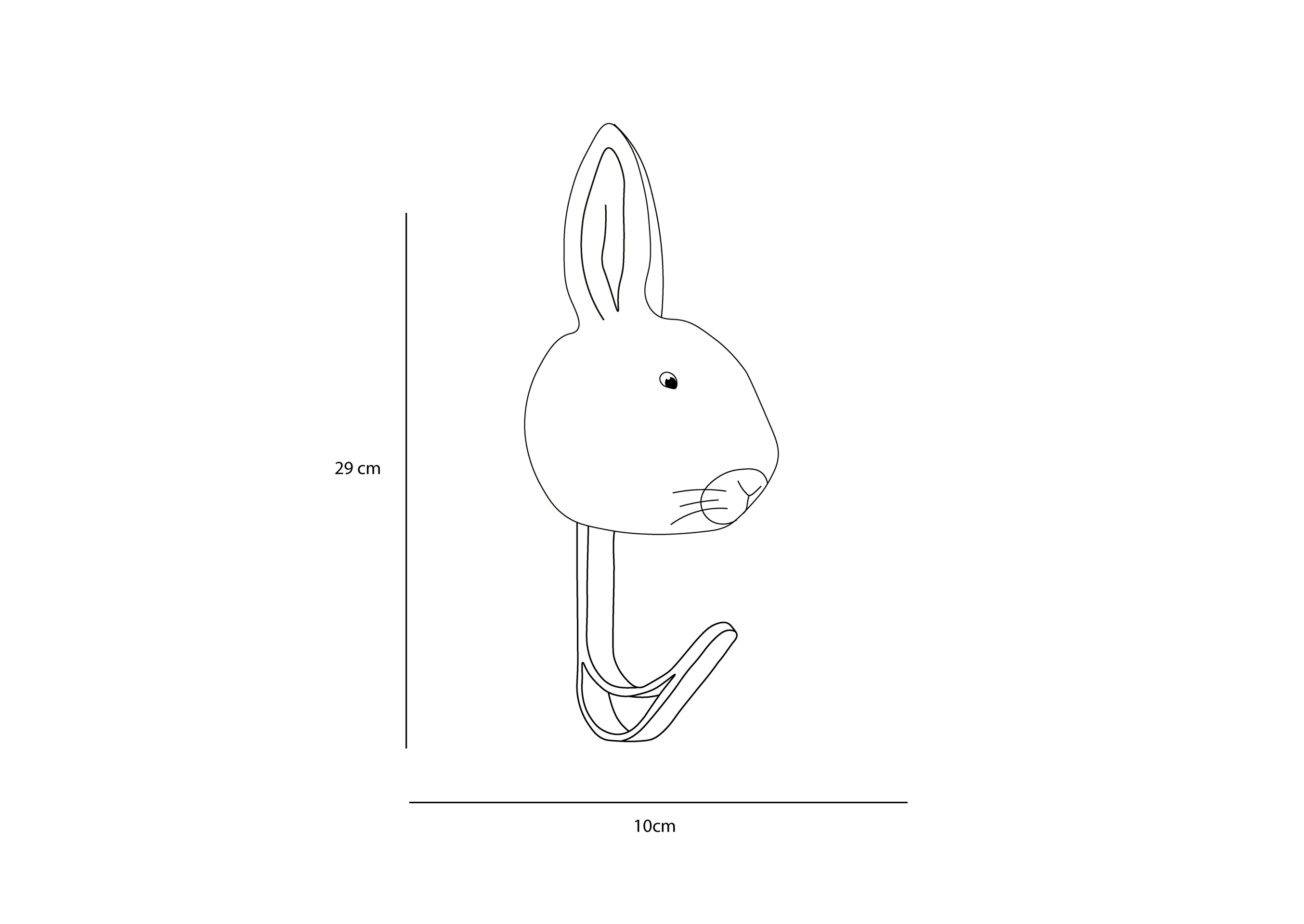 Porte-manteau Peluche Lapin Blanc - Wild & Soft