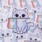 autocollants glitter chat purride nikury 