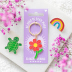 Porte-clés fleur « Prends soin de ton esprit »
