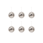 Boule de Noël Disco Argent - 6-Pack