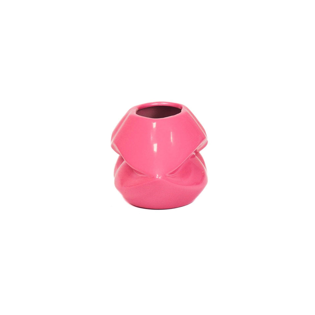 Vase/Pot Lèvres Roses néons
