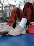 Chaussettes tennis de table Charles brodées main