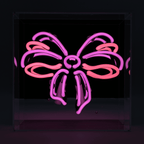 'Bow' Glass Neon Sign