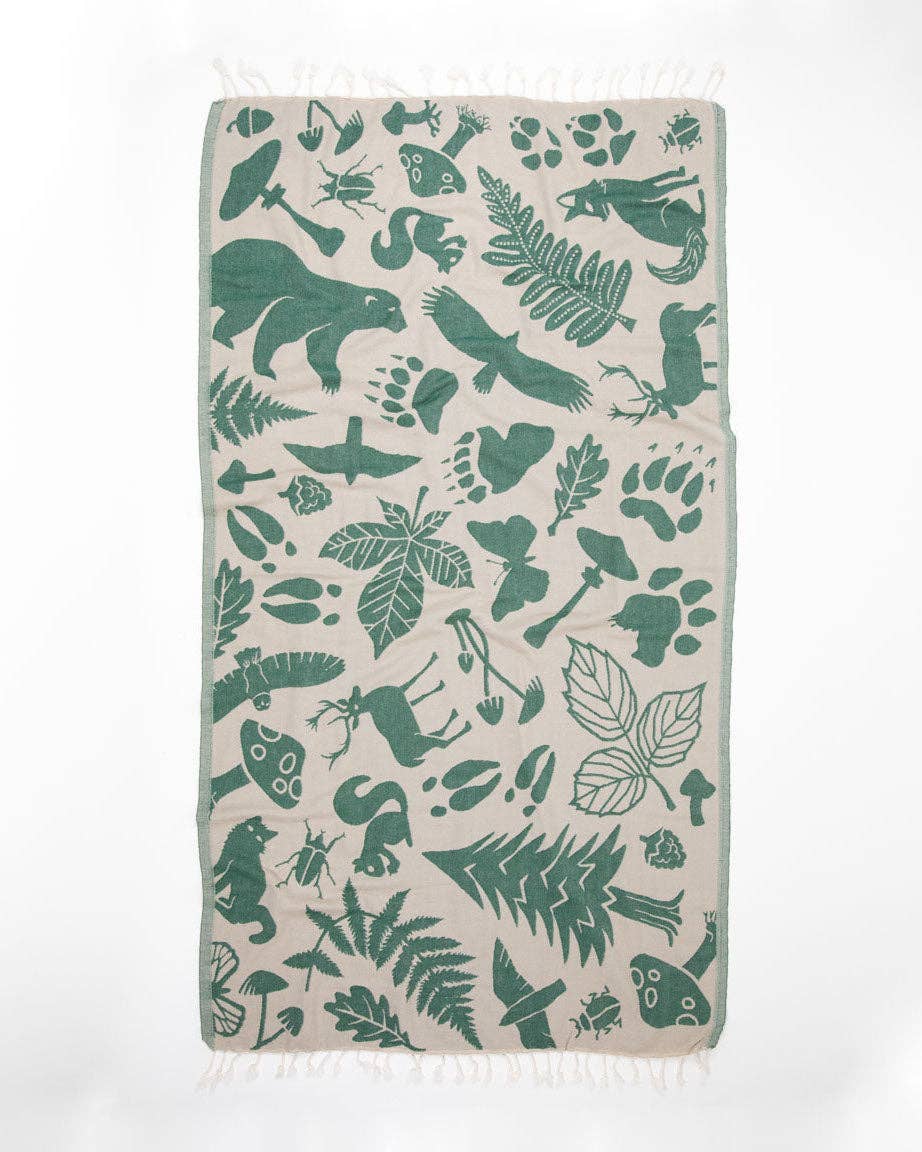 Oggetto regalo di design – Serviette turque – Woodland Forest – produit scientifique Cognitive Surplus EU, vue 1