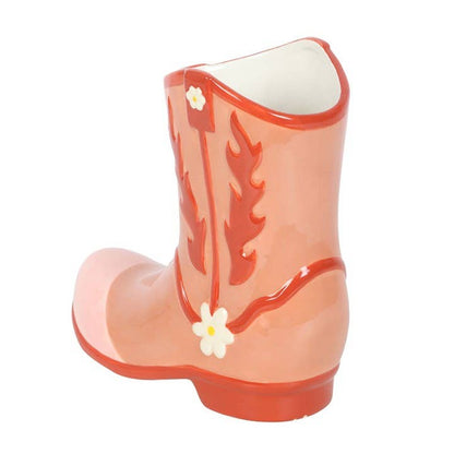 Vase Botte de Cow-boy rose