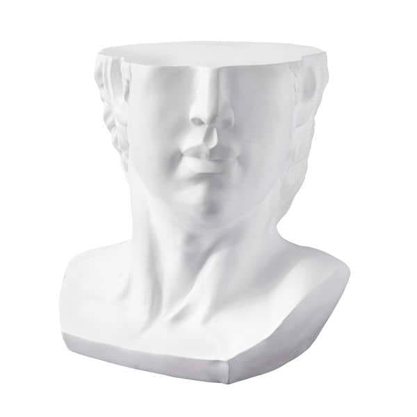 Table d'appoint David, Blanc Magnésie, 53 x 46 x 53 cm