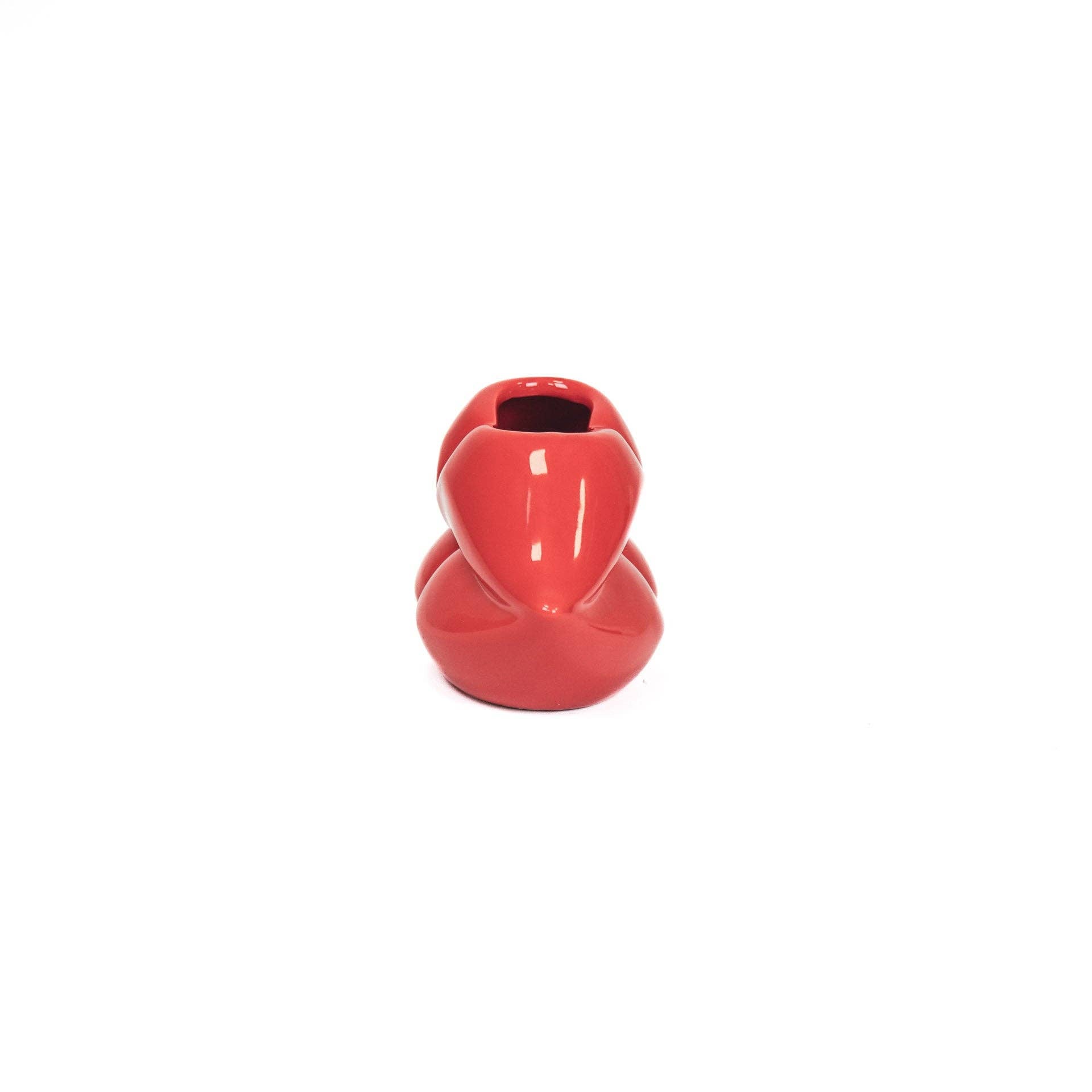 Vase/Pot Lèvres Rouges