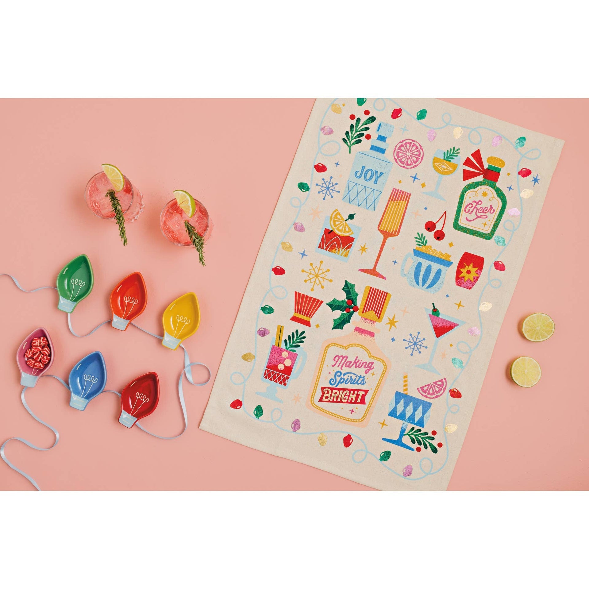 Torchon décoratif de Noël Spirits Bright | Designobjekte & Geschenkideen