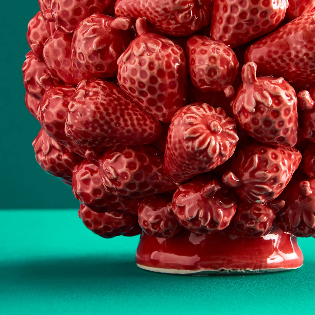 Vase Fraise, Rouge Grès, 20 x 20 x 25 cm
