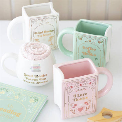 Mug en Forme de Livre – Café et Livres