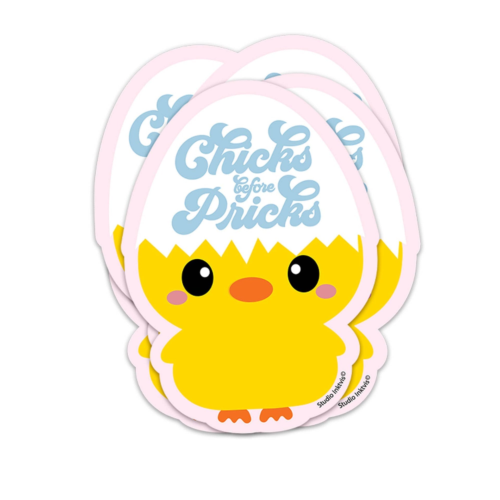 Autocollants Poussin « Chicks before Pricks » | Designproducten en originele cadeaus