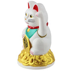 Chat chanceux blanc 11cm