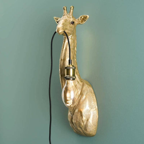 Lucie Giraffe Wandleuchte, Gold