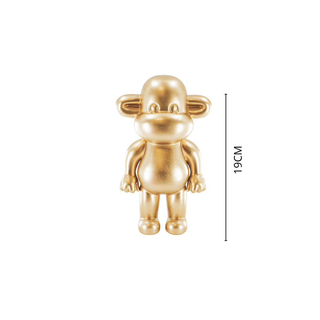 Ornement - Figurine Singe 'La Légende' - Résine de poly - Or - 11x7x19cm | Designproducten en originele cadeaus