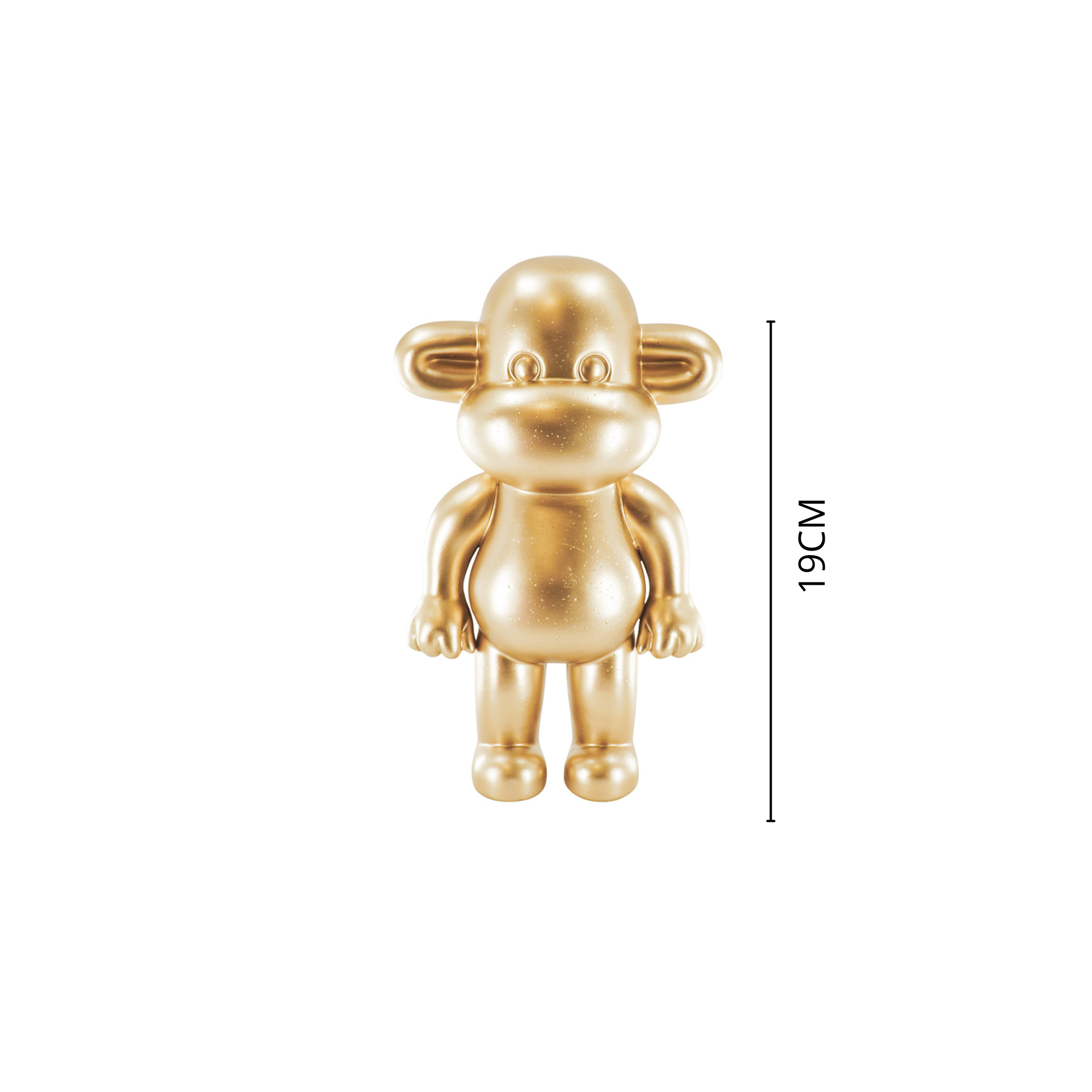 Ornement - Figurine Singe 'La Légende' - Résine de poly - Or - 11x7x19cm | Designproducten en originele cadeaus