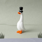 Figurine en verre Canard Gentleman