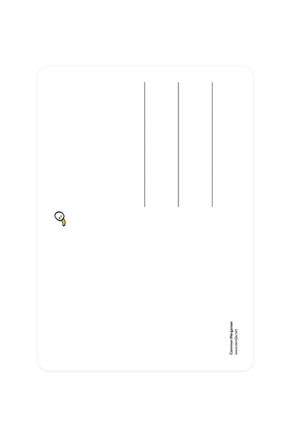 Carte postale avec Harle - Lucky Ducky