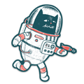 Autocollant Espace Chat | Design e regali originali
