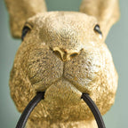 Hasi Wandleuchte, goldfarbenes Polyurethanharz, 22 x 19 x 46 cm