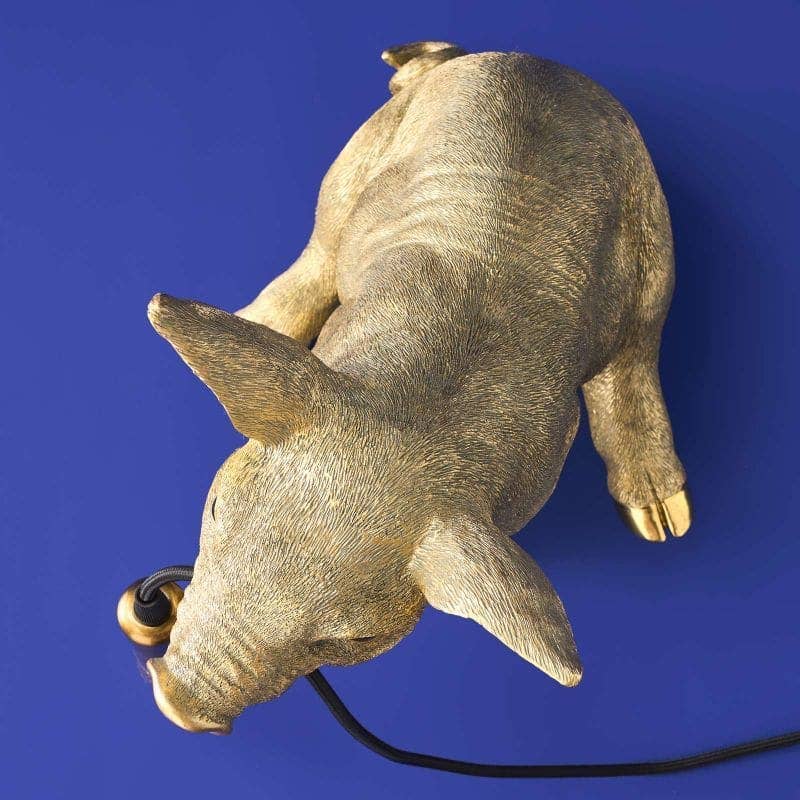 Lampe de table Cochon doré