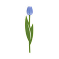Lesezeichen mit lila Tulpenmotiv