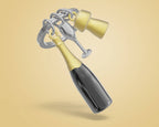 Oggetto regalo di design – porte cles bouteille de champagne metalmorphose