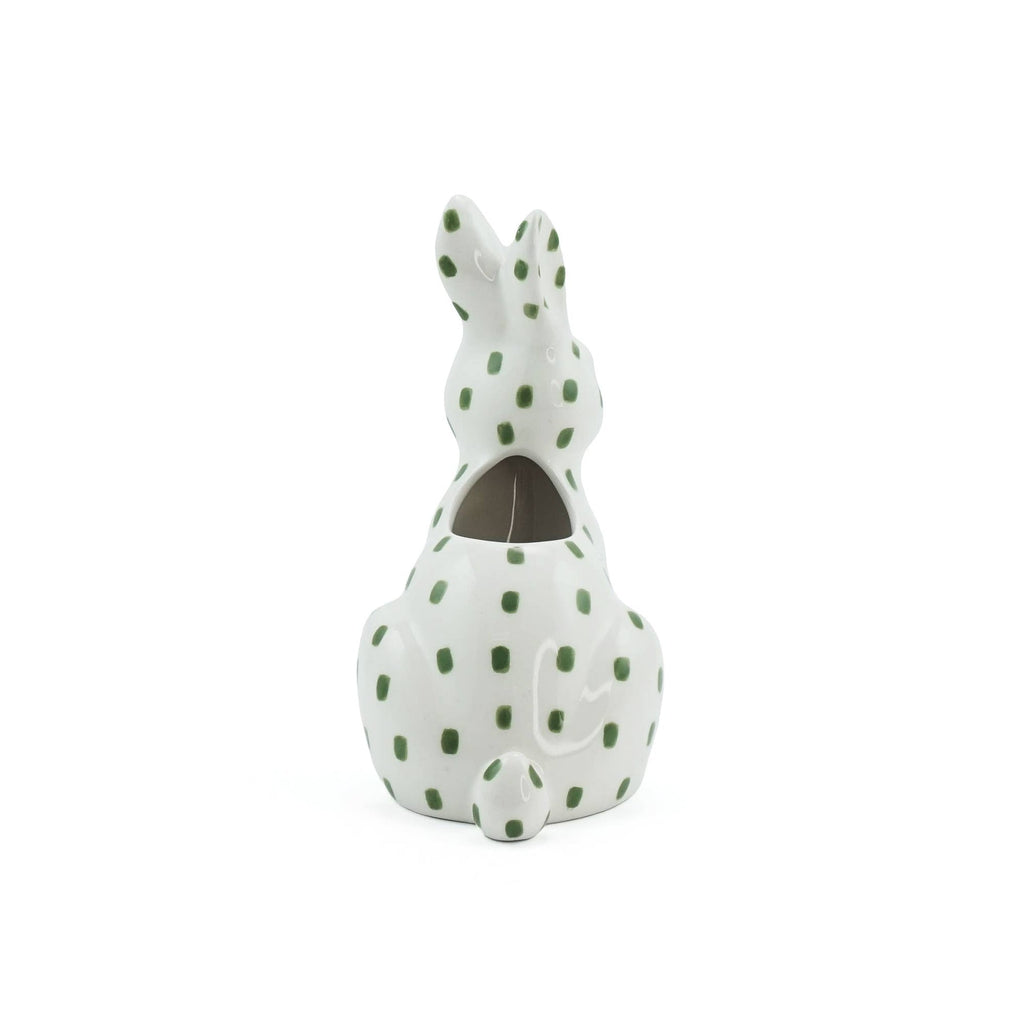 Vase en forme de lièvre en céramique Woodland Animal vert