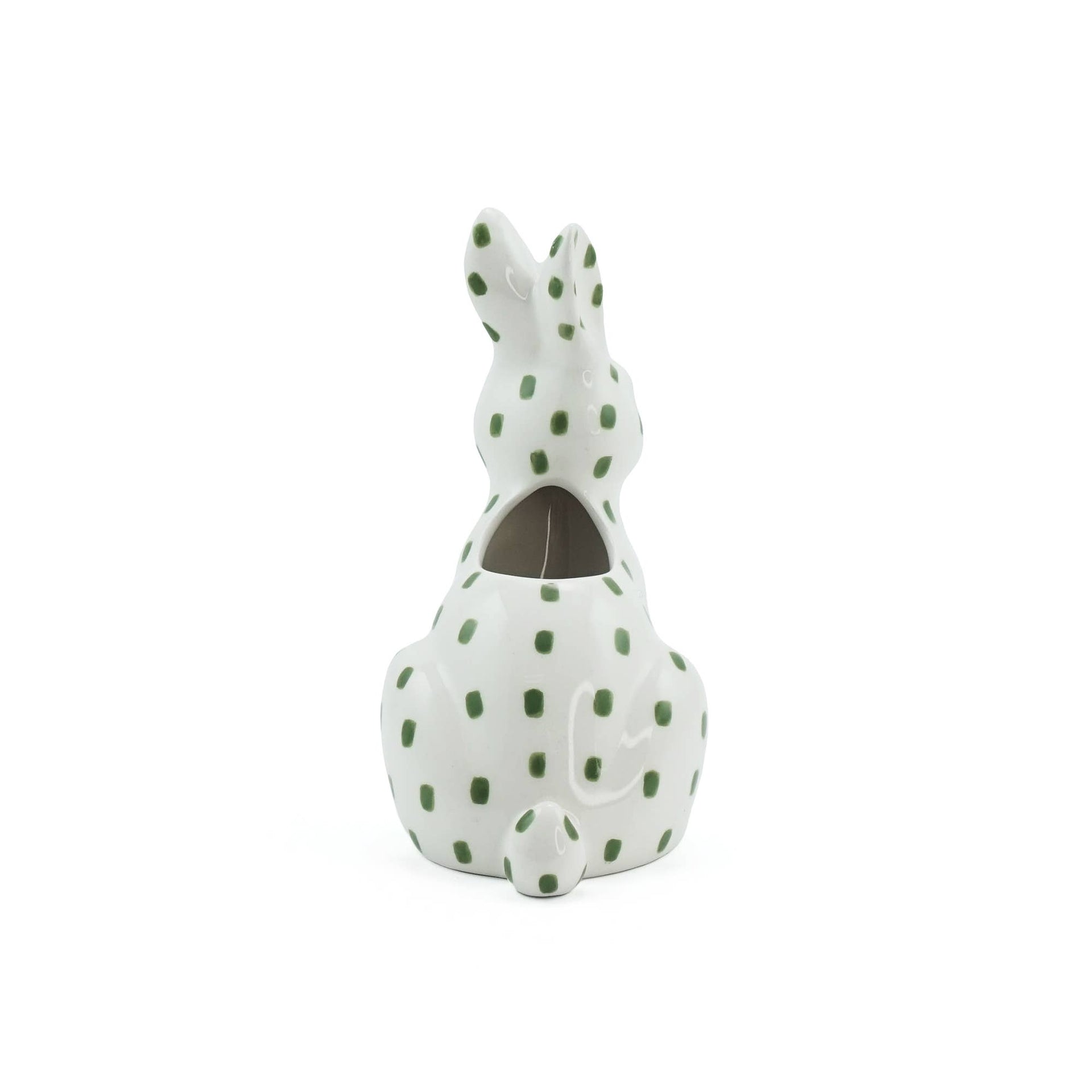 Vase en forme de lièvre en céramique Woodland Animal vert