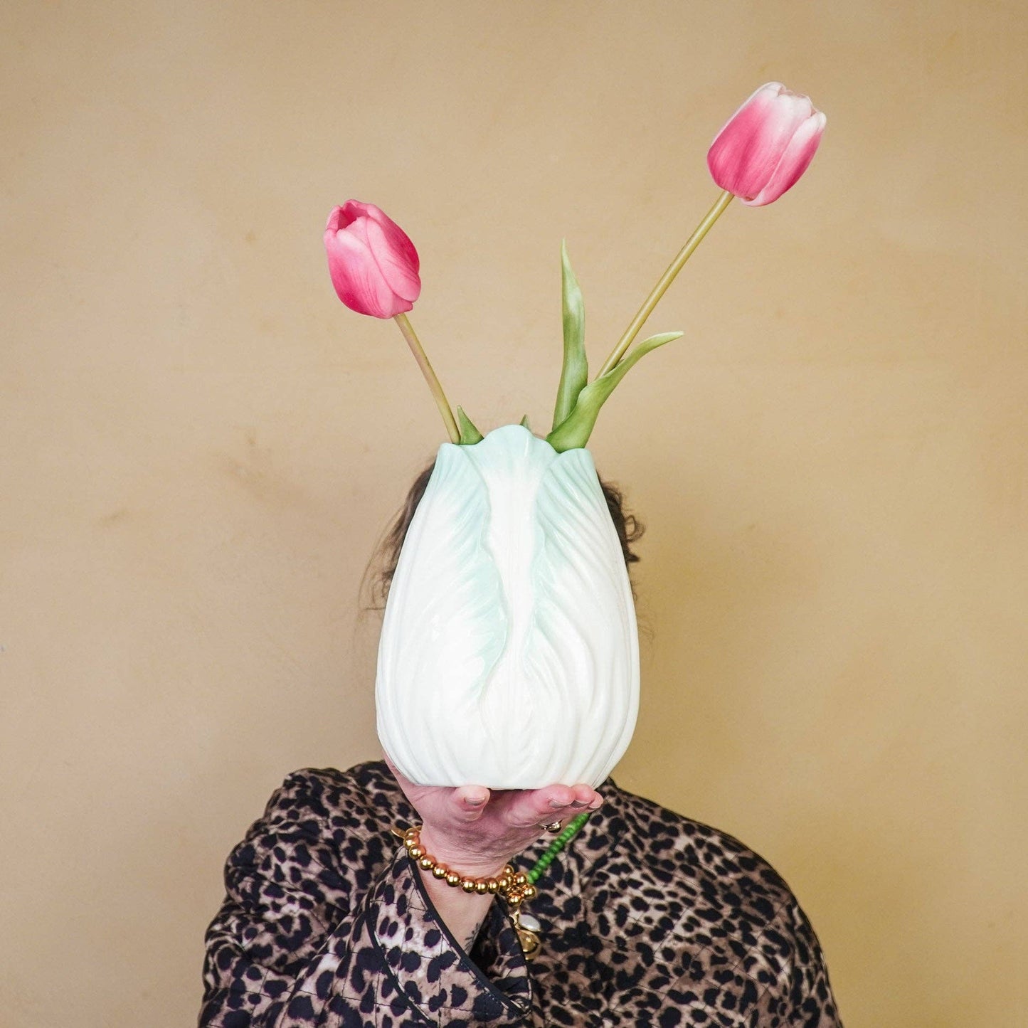 Tulip Head Vase - Mint